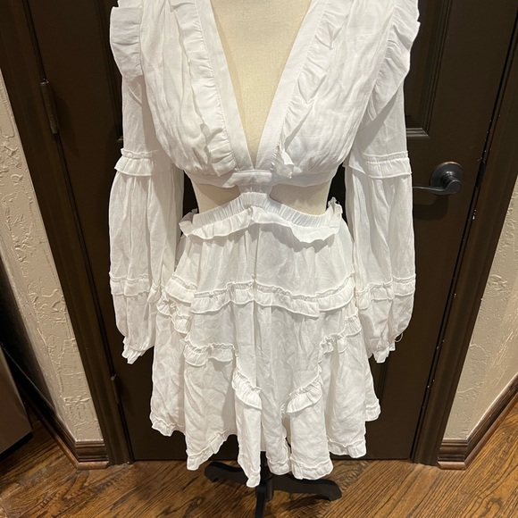 Peach Love California White Dress Size Large NWT - Picture 3 of 8